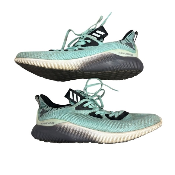 Adidas Alpha 3 Bounce Art. B39429 Women's Seafoam/Black Running Shoes Size 8.5 - Picture 3 of 7